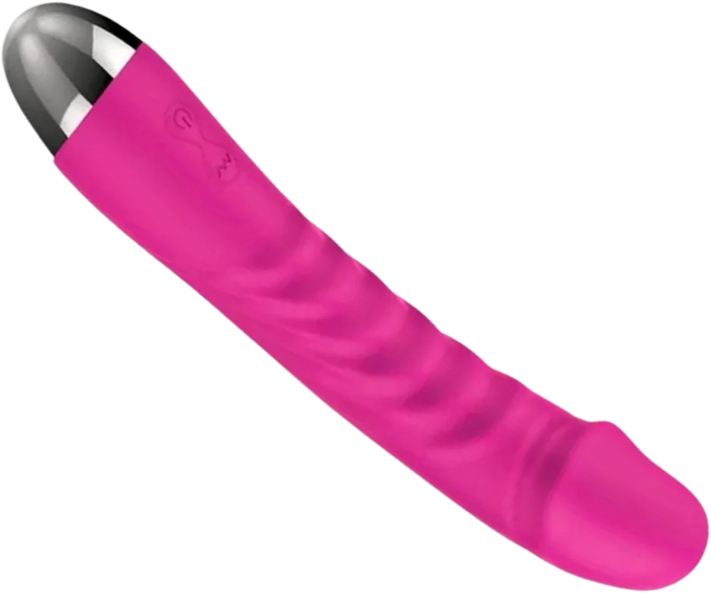 Dildo vibrante in silicone fucsia